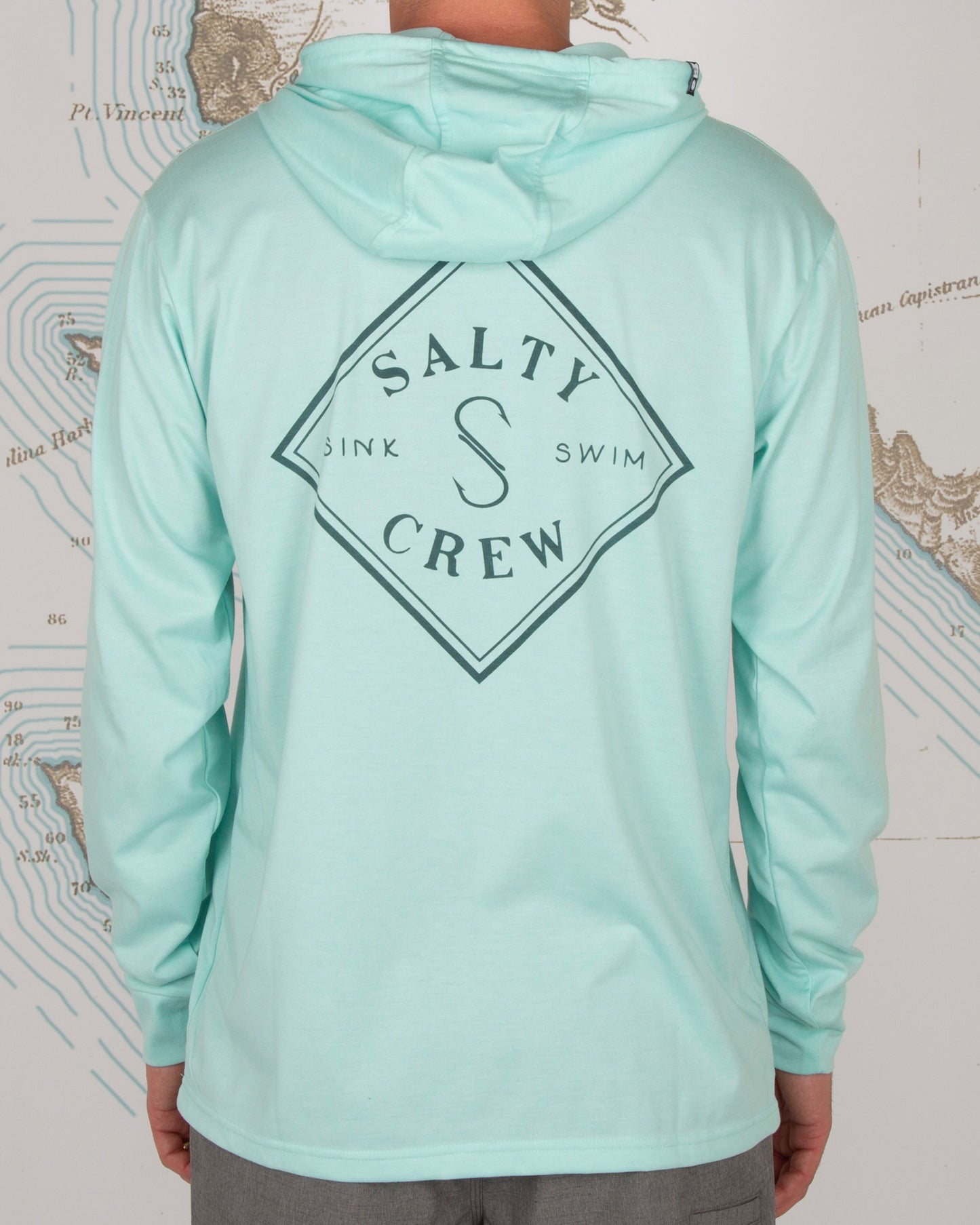 TIPPET POCKET HOOD TECH TEE - Sea Foam
