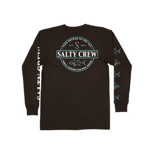 DEEP SEA PREMIUM L/S TEE - BLACK - Salty Crew Australia
