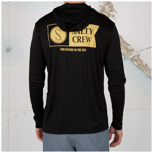 ALPHA POLY TECH HOOD - BLACK - Salty Crew Australia