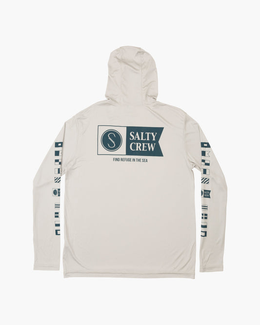 ALPHA POLY TECH HOOD - SILVER - Salty Crew Australia