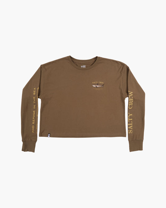 BRUCE LONG SLEEVE CROP - Military