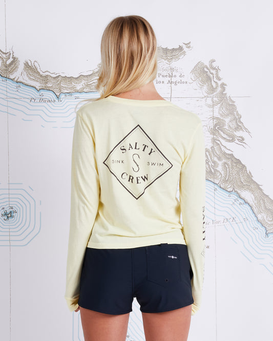 TIPPET LONG SLEEVE SKIMMER TEE - Banana