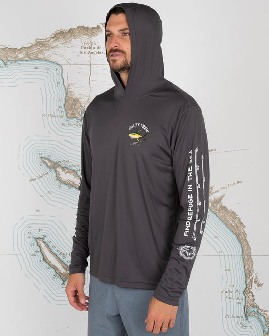 AHI MOUNT HOOD SUNSHIRT - Charcoal