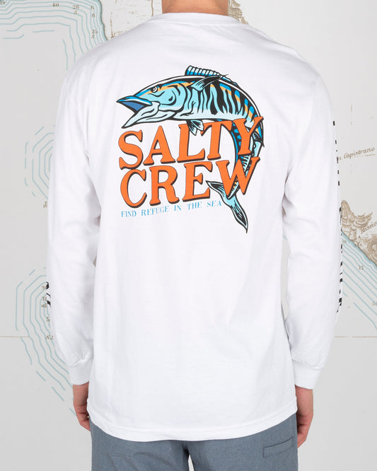 OH NO STANDARD L/S TEE - White - Salty Crew Australia