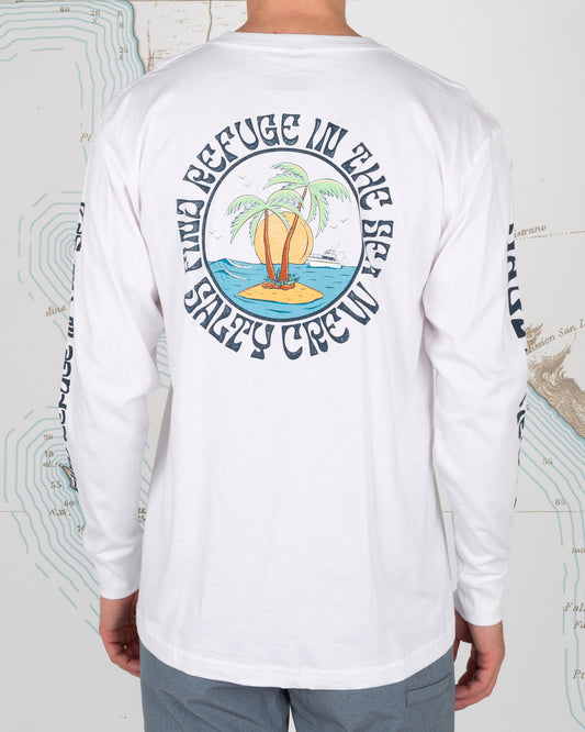 DOS PALMS PREMIUM L/S TEE - White - Salty Crew Australia