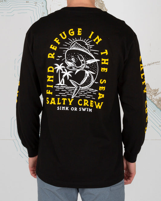 DANCIN DODO PREMIUM L/S TEE - Black - Salty Crew Australia