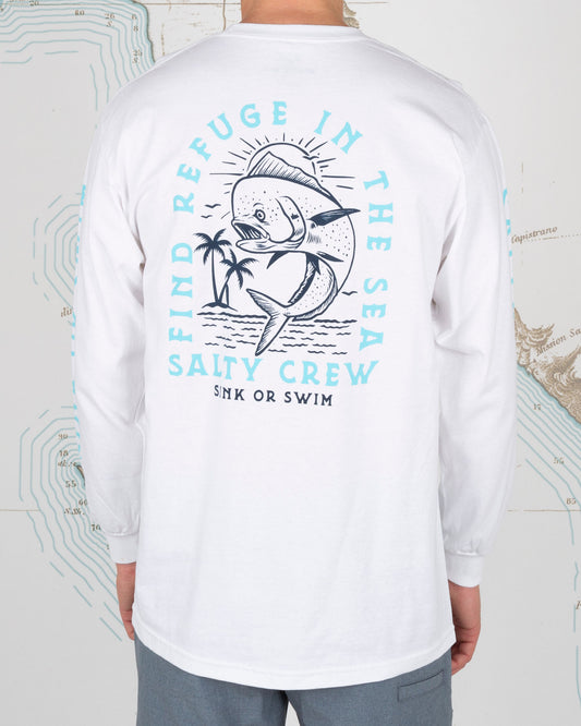 DANCIN DODO PREMIUM L/S TEE - White - Salty Crew Australia