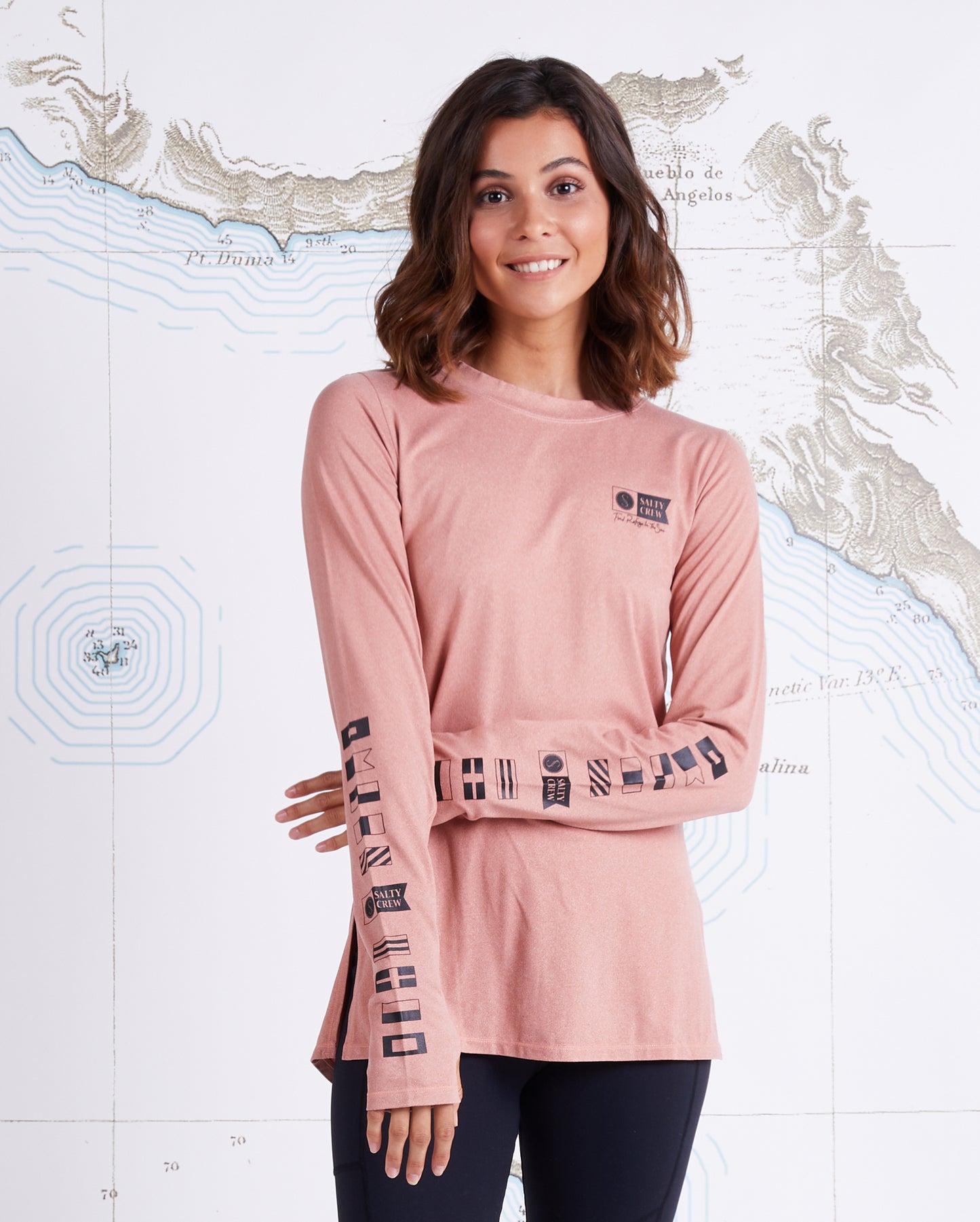 THRILL SEEKERS CREW SUNSHIRT - Smokey Rose