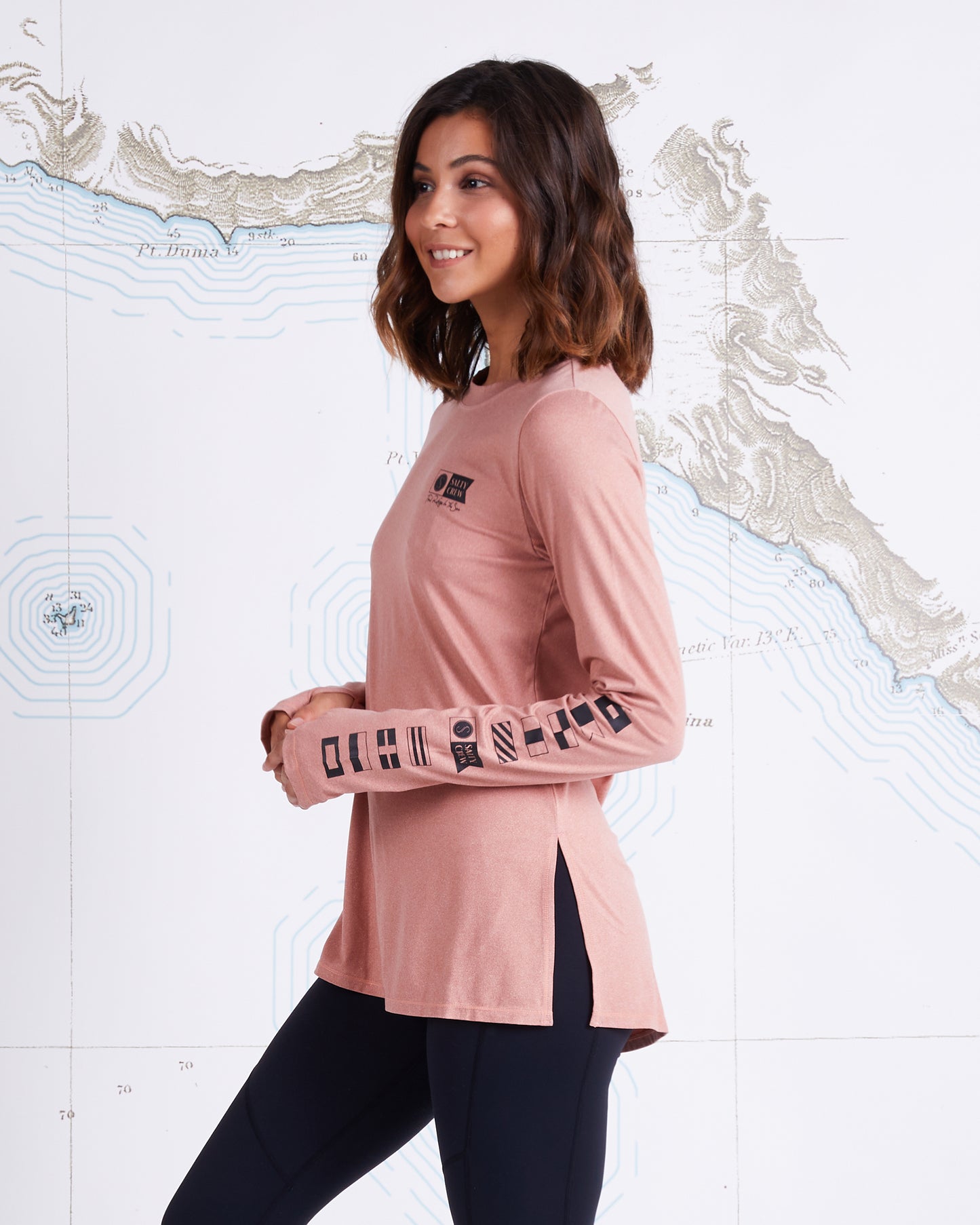 THRILL SEEKERS CREW SUNSHIRT - Smokey Rose