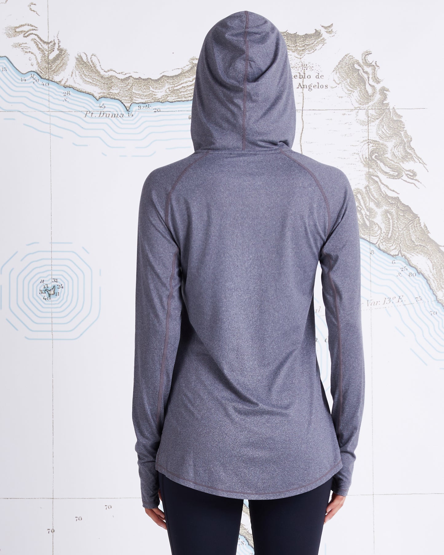 THRILL SEEKERS HOODED SUNSHIRT - Charcoal