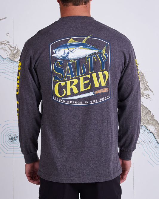 FILET STANDARD L/S TEE - Charcoal Heather