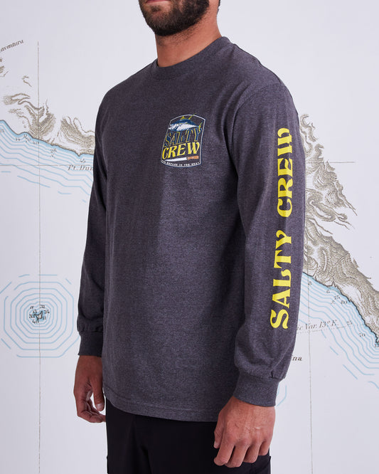 FILET STANDARD L/S TEE - Charcoal Heather