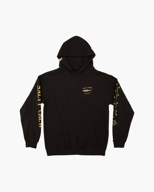 Bruce Boys Hood Fleece - Black - Salty Crew Australia
