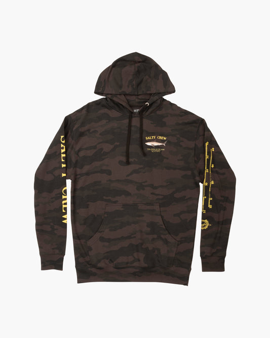 Bruce Hood Fleece - BLACK CAMO - Salty Crew Australia