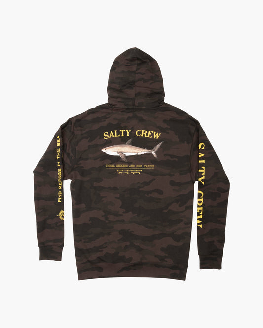 Bruce Hood Fleece - BLACK CAMO - Salty Crew Australia