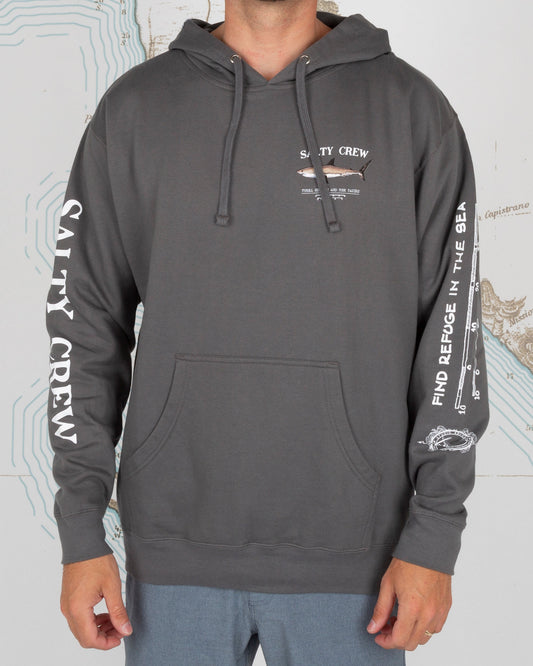 Bruce Hood Fleece - Charcoal - Salty Crew Australia