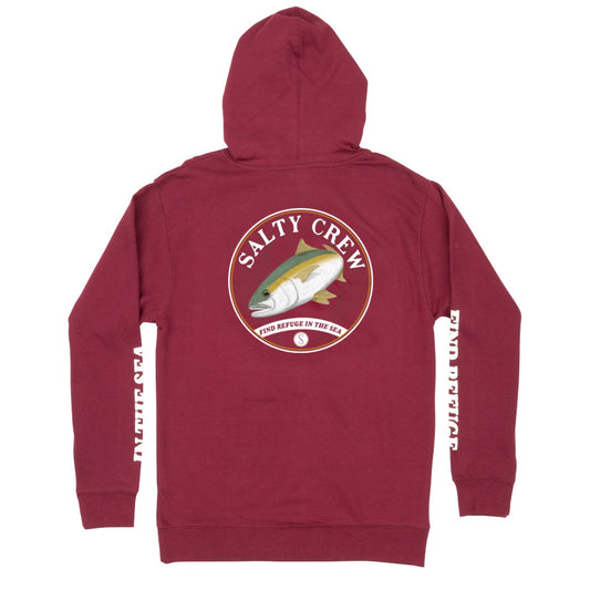 Homeguard Hood Fleece - Burgundy - Salty Crew Australia