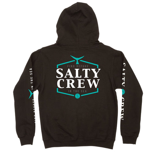 SKIPJACK BOYS FLEECE - BLACK - Salty Crew Australia