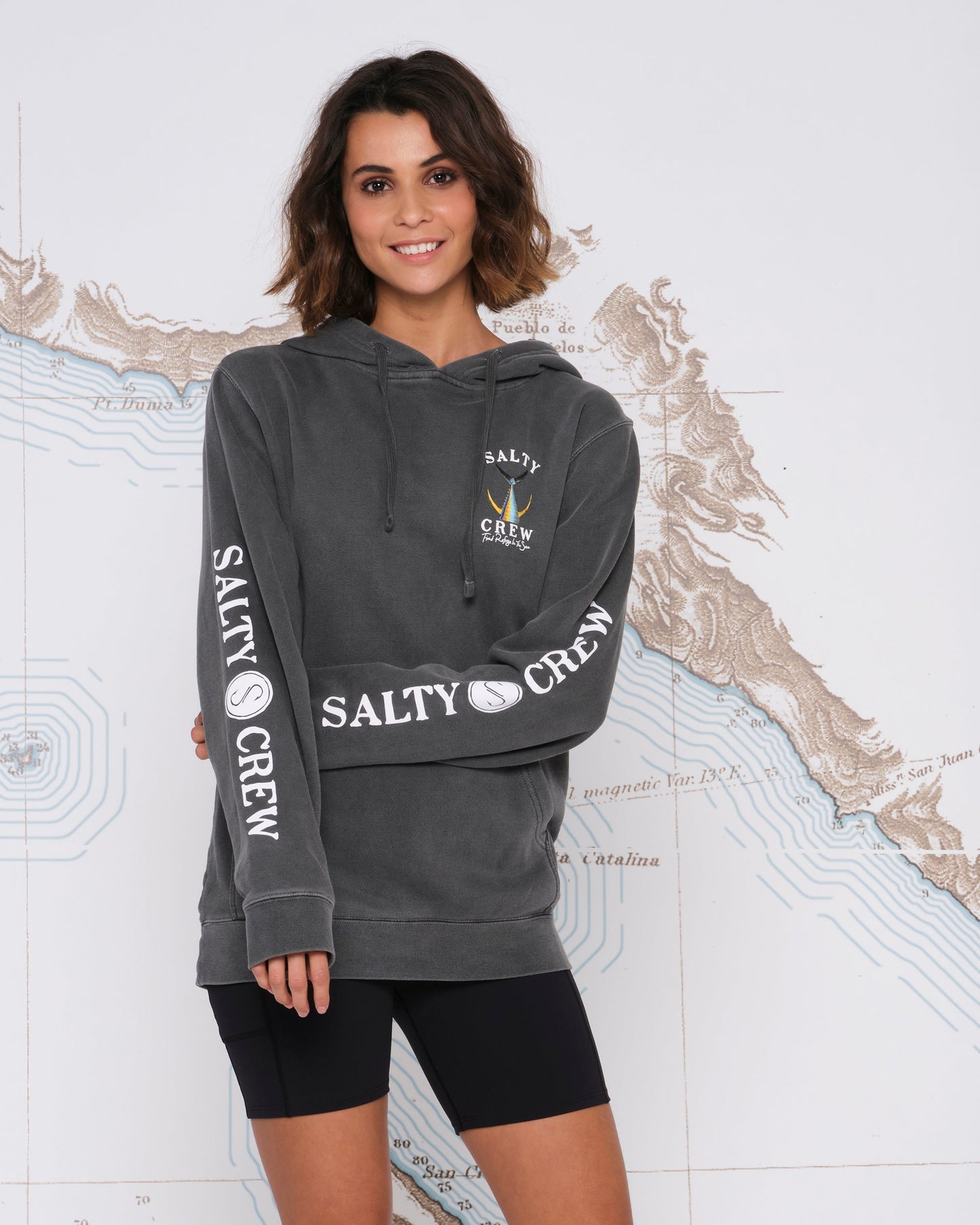 TAILED BOYFRIEND HOODY - Faded Black