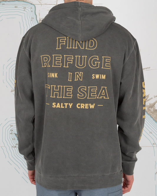 REFUGE OVERDYE FLEECE - Black