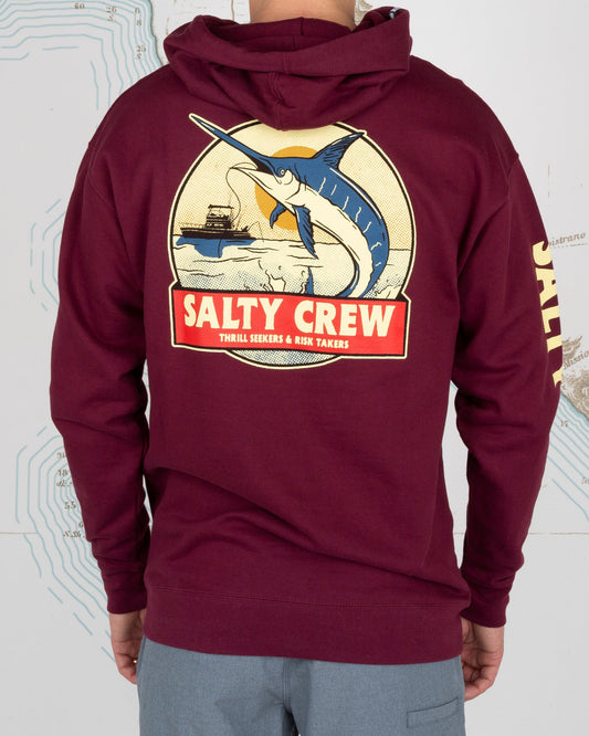 DEEP DROP FLEECE - Burgundy