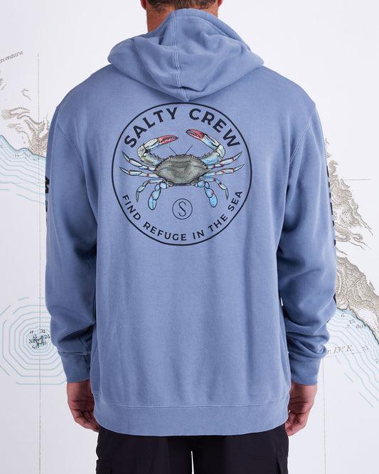 BLUE CRABBER OVERDYED FLEECE - Pigment Light Blue