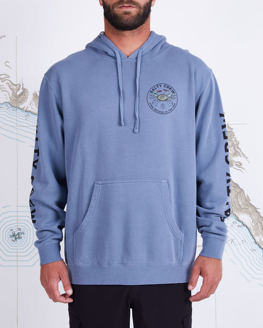 BLUE CRABBER OVERDYED FLEECE - Pigment Light Blue