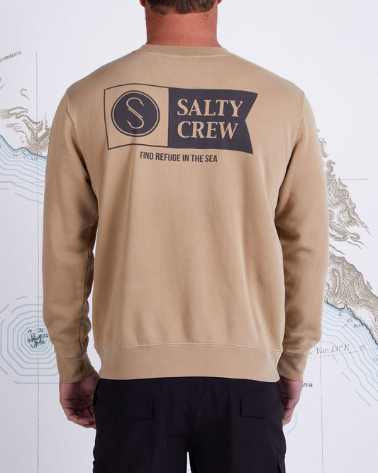 ALPHA CREW FLEECE - Sandstone - Salty Crew Australia