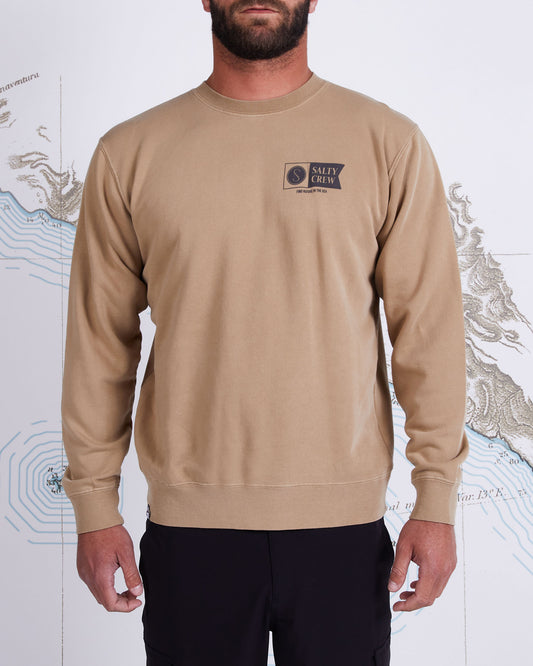 ALPHA CREW FLEECE - Sandstone - Salty Crew Australia