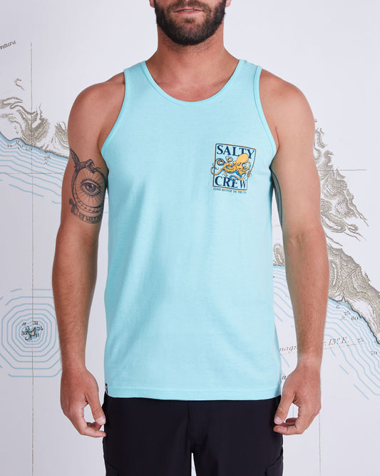 INK SLINGER TANK - Sea Foam - Salty Crew Australia
