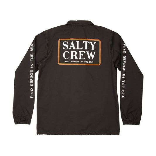 DECKHAND COACHES JACKET - Black - Salty Crew Australia