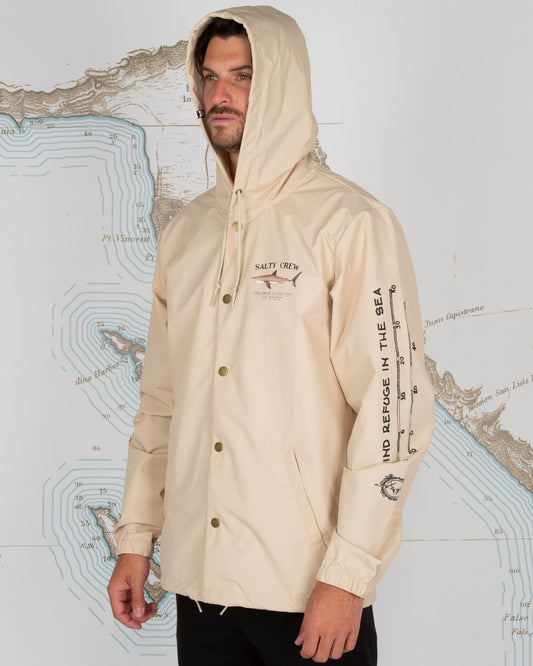 Bruce Snap Jacket - Cream - Salty Crew Australia