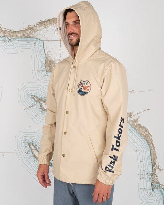 FLY GUY SNAP JACKET - Cream - Salty Crew Australia