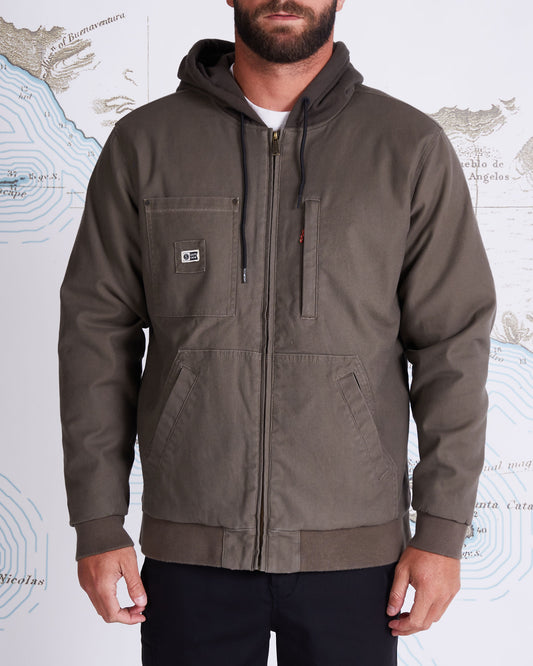 FRAMEWORK HOODED JACKET - Dusty Olive