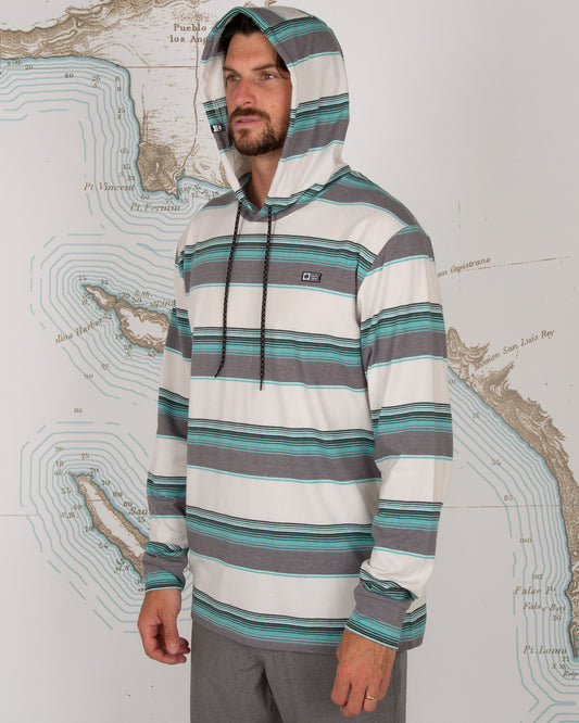 HORIZONS HOOD LS KNIT - Charcoal - Salty Crew Australia