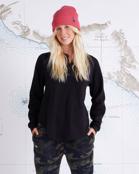 CHORE HENLEY - Faded Black