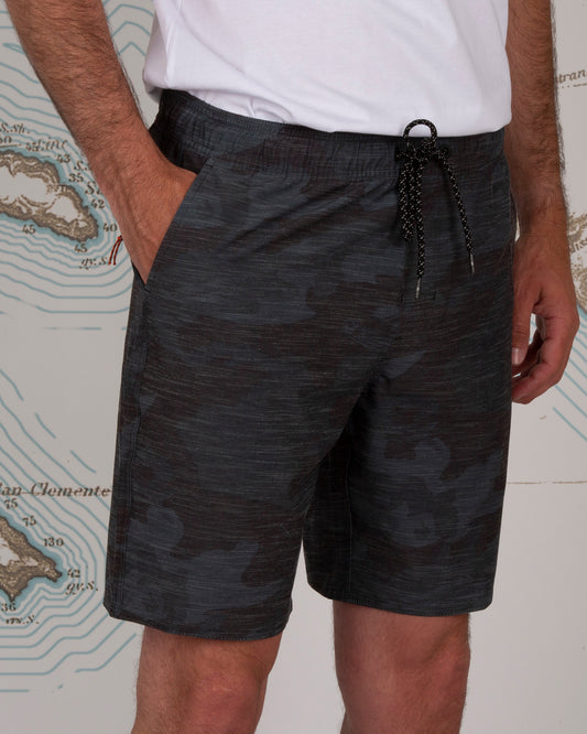 DRIFTER 2 HYBRID ELASTIC - BLACK CAMO - Salty Crew Australia