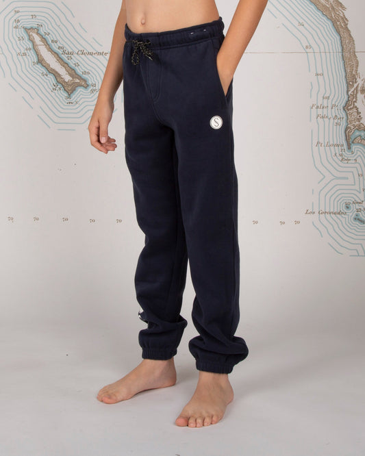 Slow Roll Boys Sweatpant - Navy - Salty Crew Australia