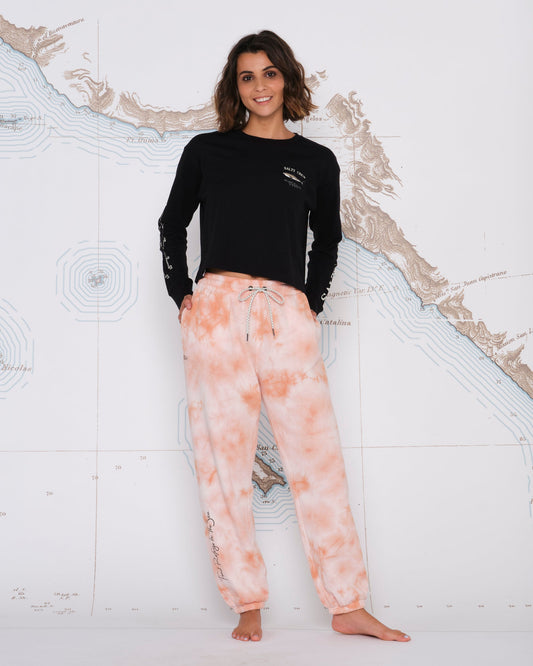 ALPHA SWEATPANT - Peach Tie Dye