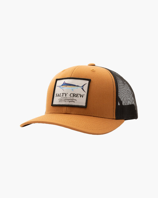 Marlin Mount Retro Trucker - CAMEL/BLACK - Salty Crew Australia