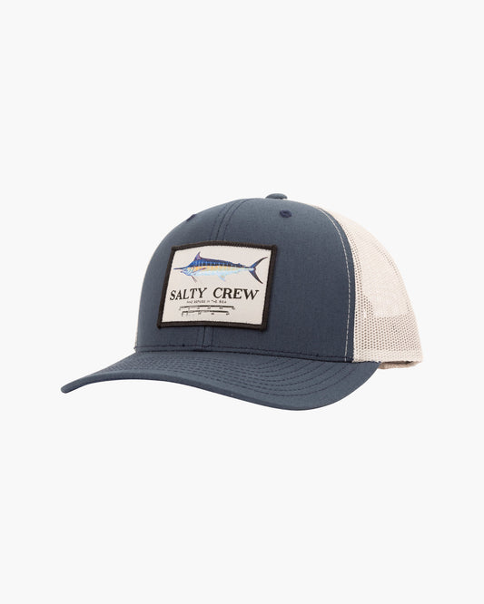 Marlin Mount Retro Trucker - Navy/Silver