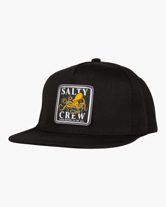 INK SLINGER BOYS 6 PANEL - Black - Salty Crew Australia