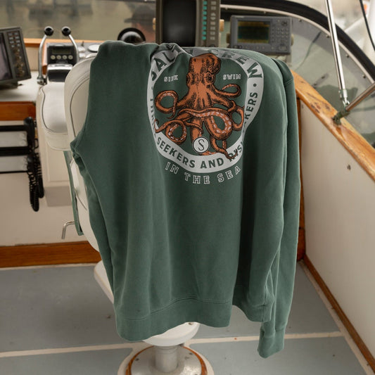 Deep Reach Overdyed Fleece - Alpine Green - Salty Crew Australia