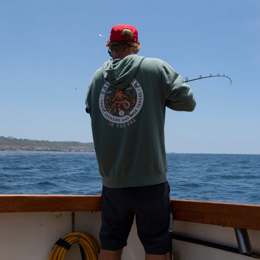 Deep Reach Overdyed Fleece - Alpine Green - Salty Crew Australia
