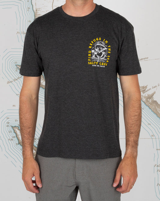 DANCIN DODO PREMIUM S/S TEE - Charcoal Heather - Salty Crew Australia