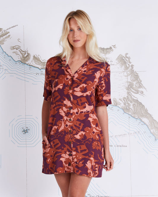 SEAFARER DRESS - Wine - Salty Crew Australia