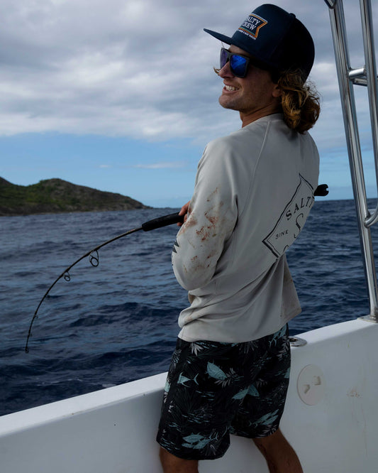KEEL BOARDSHORT - BLACK AQUA - Salty Crew Australia