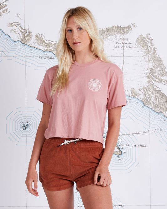 SPIRAL SKIMMER TEE - Smokey Rose - Salty Crew Australia