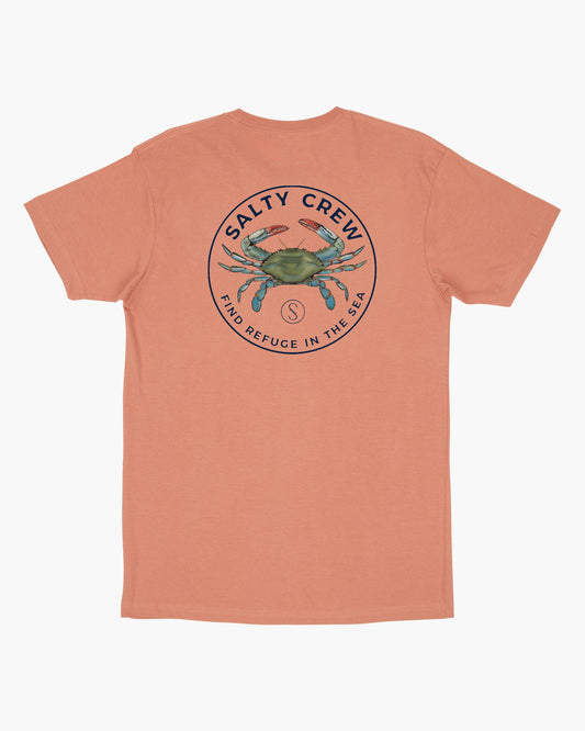 BLUE CRABBER PREMIUM S/S TEE - Coral