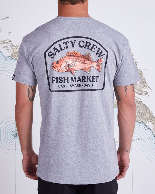 FISH MARKET PREMIUM S/S TEE - Athletic Heather